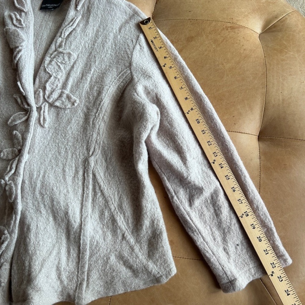 Cynthia Rowley Wool Oversized Cardigan Sweater Womens M L Lagenlook Art to Wear - Picture 9 of 13